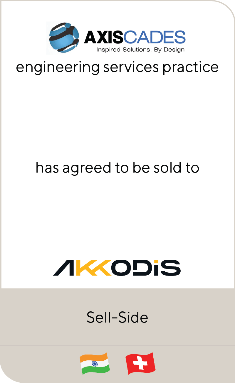 AXISCADES engineering services practice has agreed to be sold to Akkodis