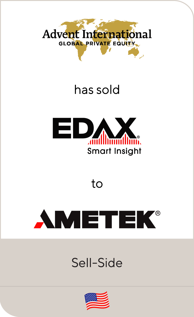Advent International has sold Edax to AMETEK
