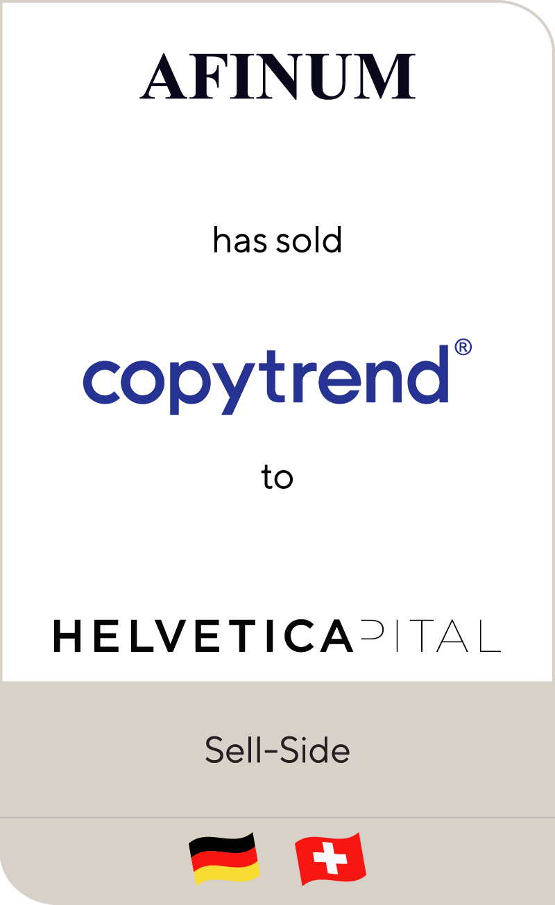 AFINUM has sold Copytrend to Helvetica Capital