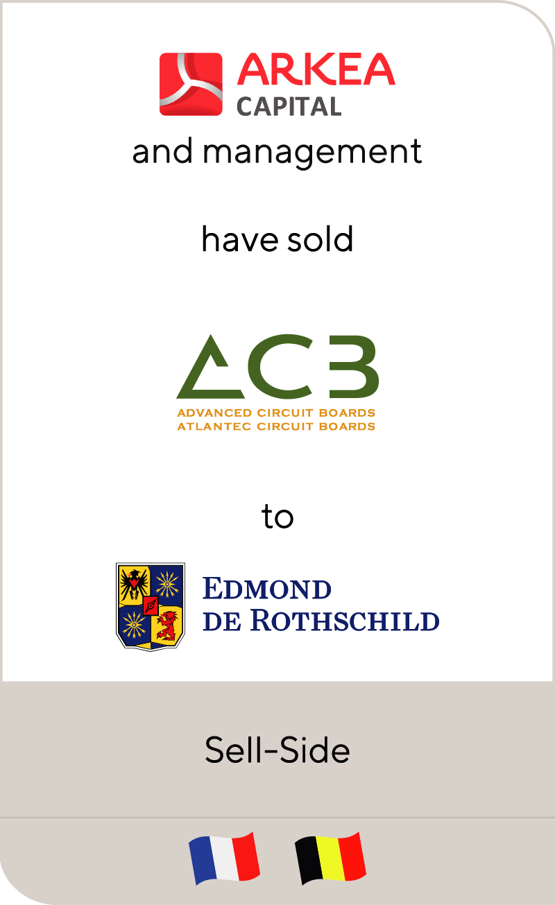 Arkea Capital Investissement and Eurefi have sold ACB Group to Edmond de Rothschild Investment Partners