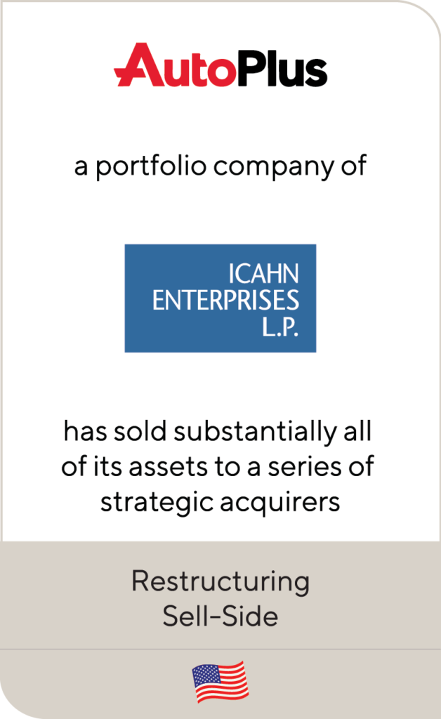Auto Plus, a portfolio company of Icahn Enterprises L.P., has sold ...
