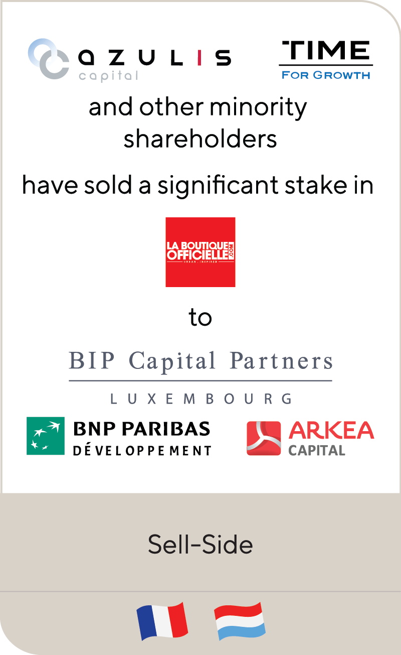 Azulis TIME LA Boutique BIP Capital BNP Arkea 2020