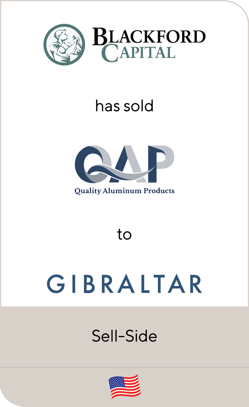 BlackfordCapitalLLC QualityAluminumProducts GibraltarIndustriesInc 2022