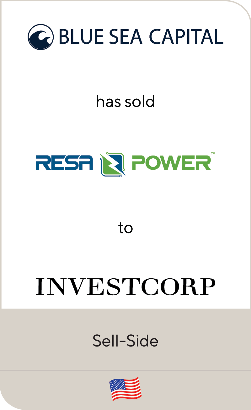 Blue Sea Capital RESA Power Solutions Investcorp International 2021