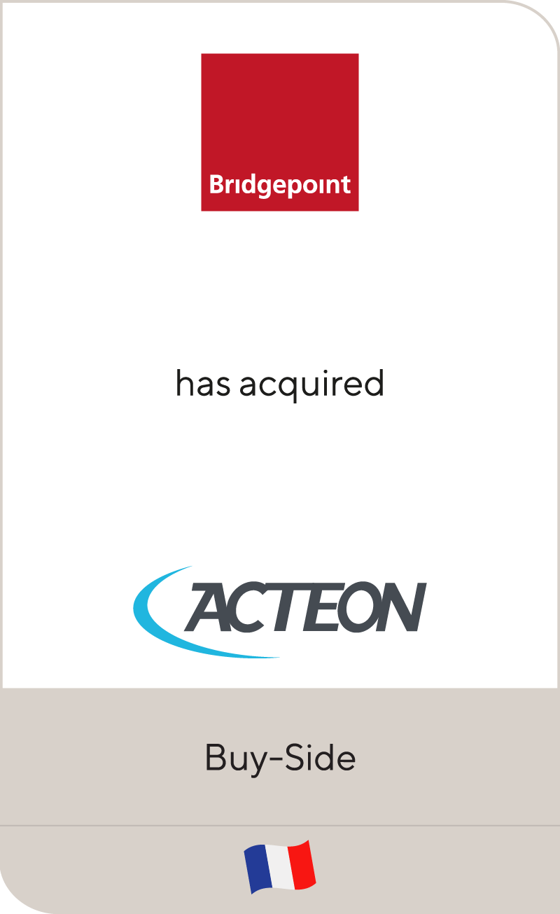 Bridgepoint Development Capital has acquired ACTEON Group
