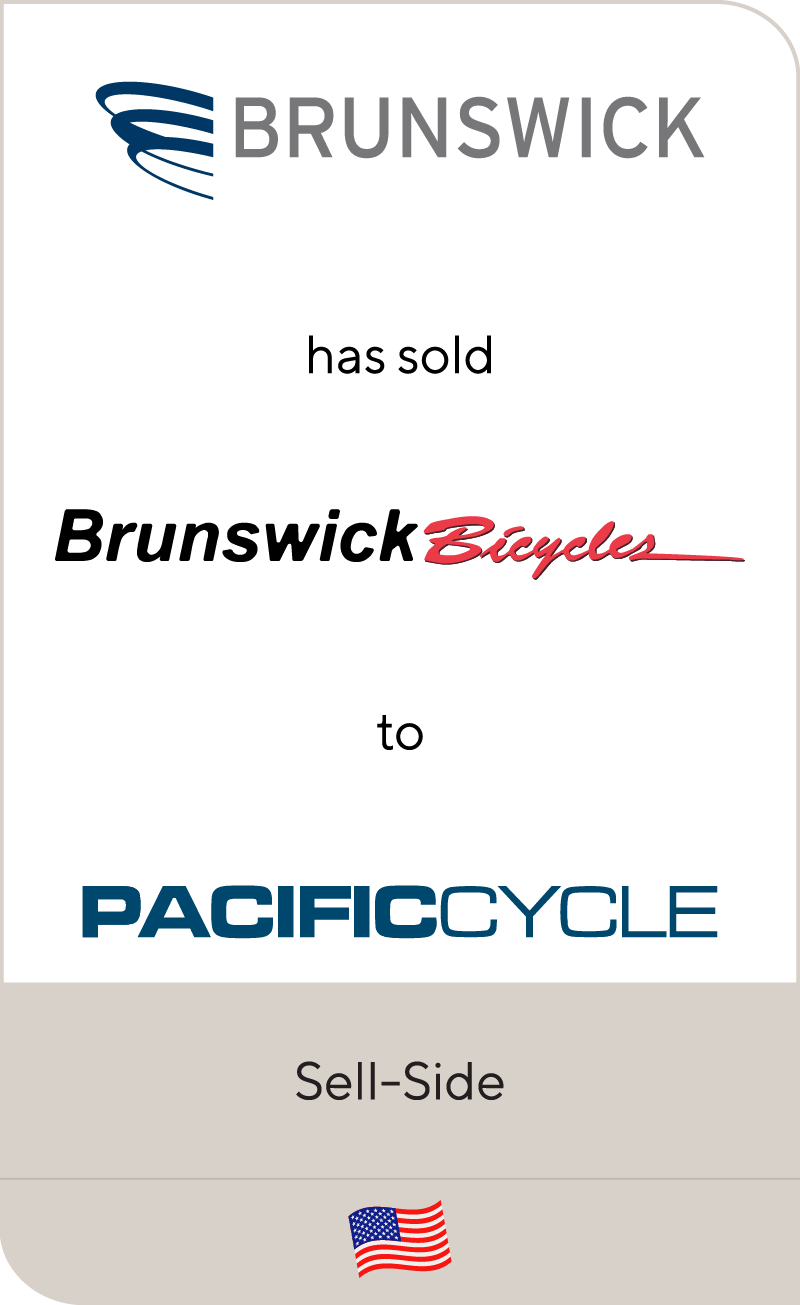 Brunswick Corporation has sold Brunswick Bicycles to Pacific Cycle