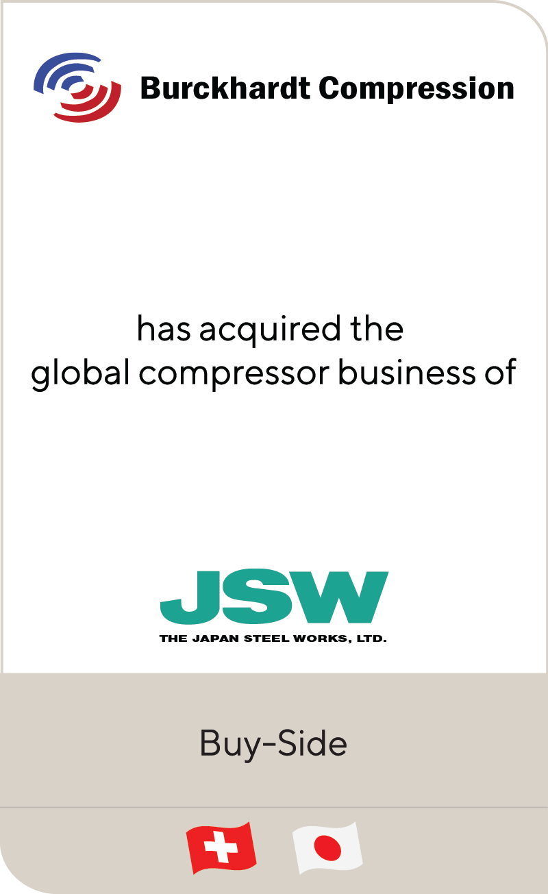 Burckhardt Compression Japan Steel Works 2020