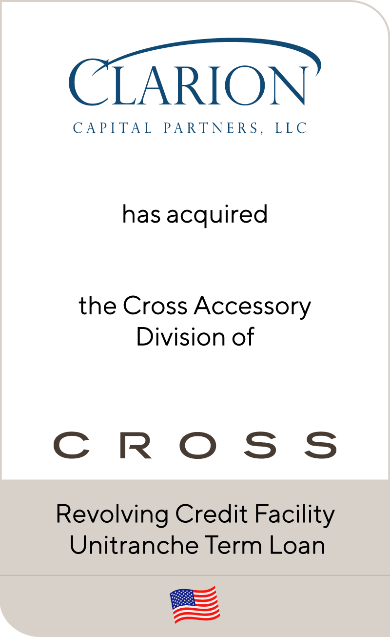 Clarion Capital Partners has acquired the Cross Accessory Division from A.T. Cross