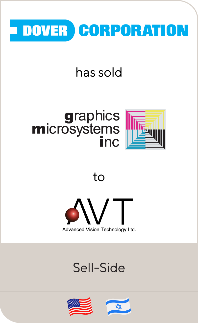 Dover Corporation has sold Graphics microsystems, Inc. to Advanced Vision Technology, Ltd.
