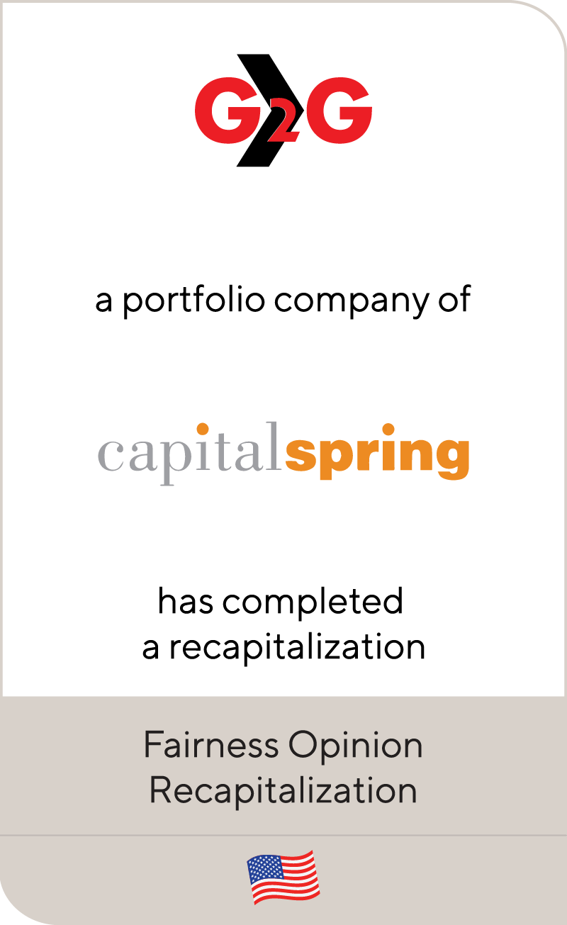 G2G Capital Spring 2019