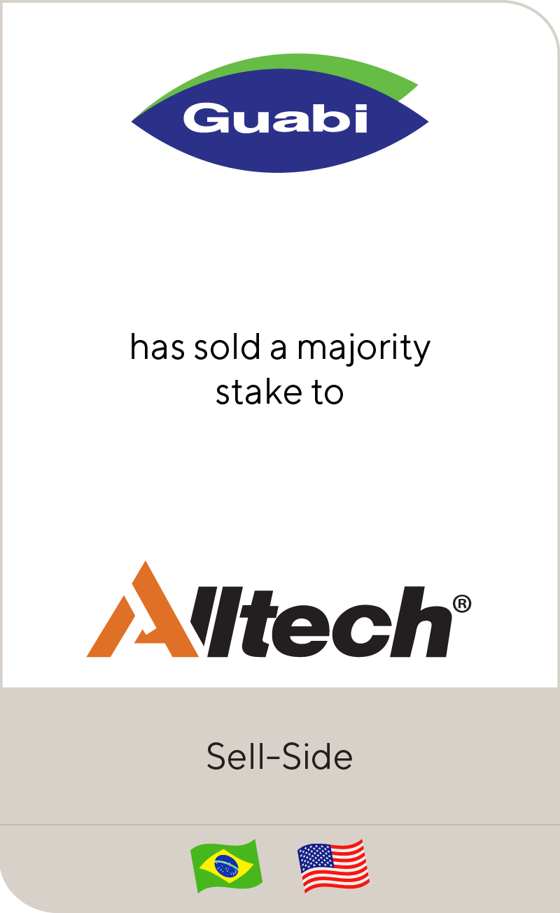Guabi Nutrição e Saúde Animal has sold 51% to Alltech Animal Health