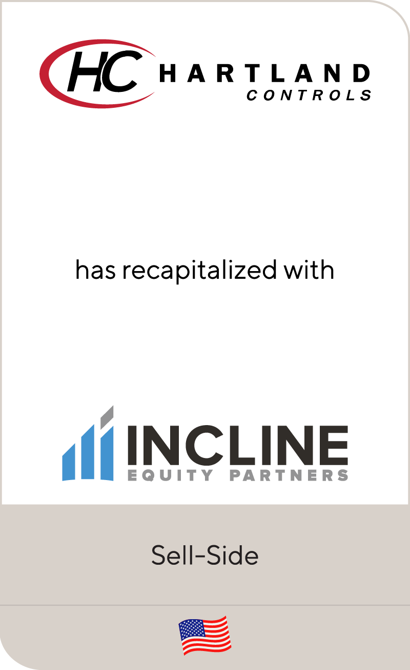 HC Hartland Controls has recapitalized with Incline Equity