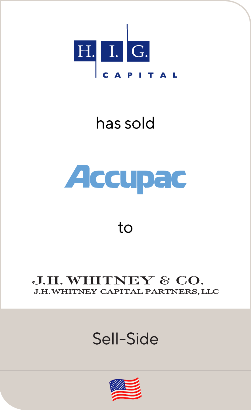 HIG has sold Accupac to JH Whitney Co.