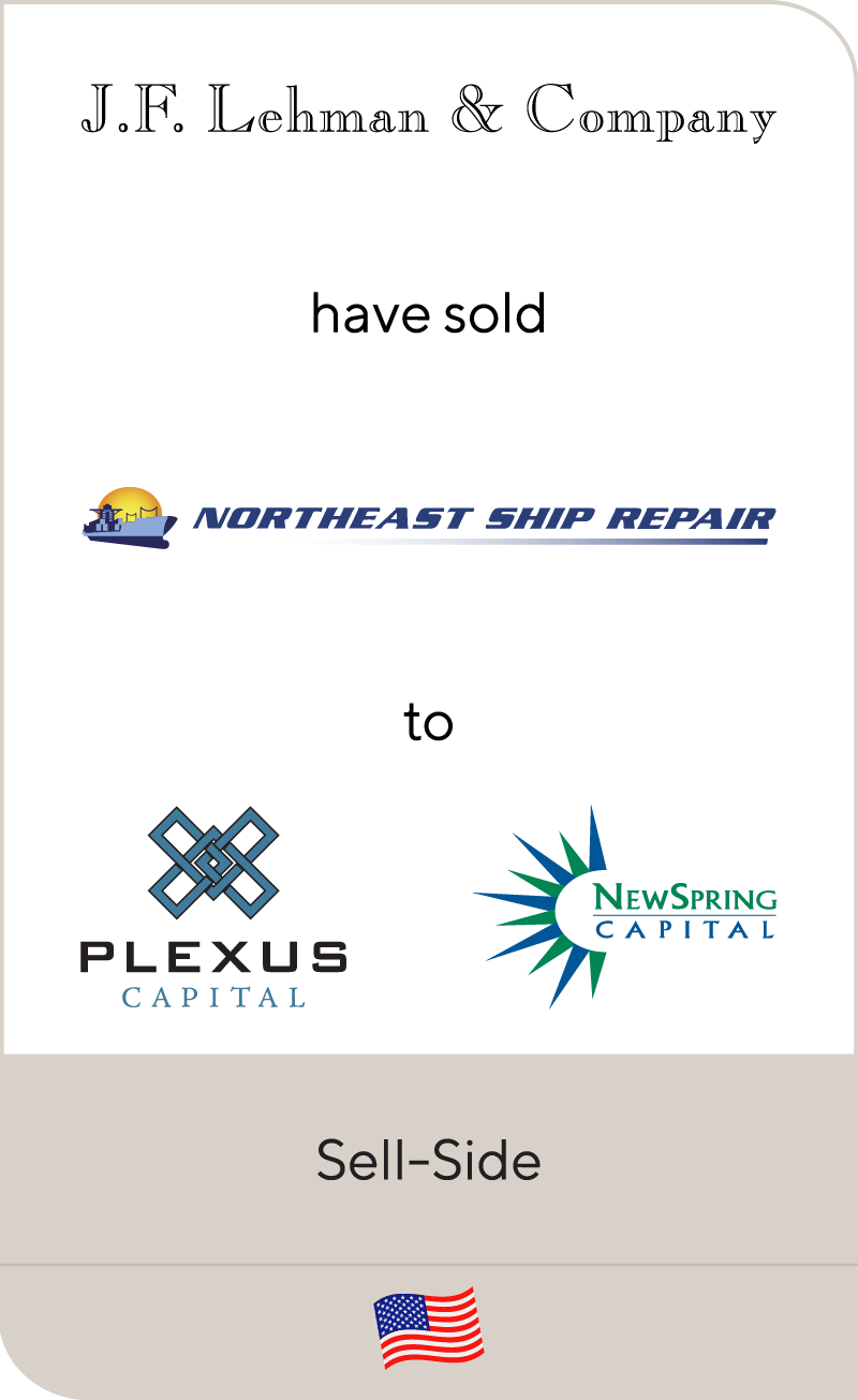 J.F. Lehman & Company has sold Northeast Ship Repair to Plexus Capital and NewSpring Capital