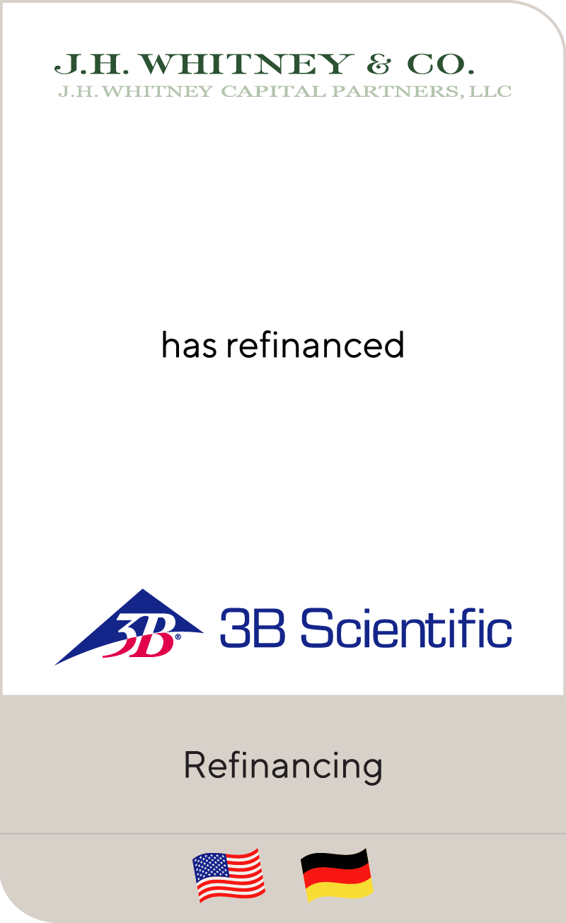 J.H. Whitney & Co. has refinanced 3B Scientific