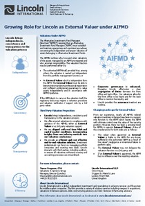 Lincoln External Valuer AIFMD Oct 2016