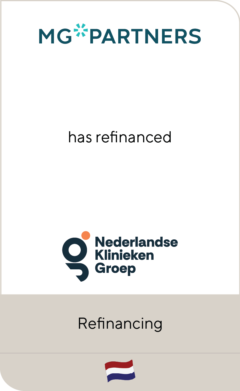 MG Partners has refinanced Nederlandse Klinieken Groep