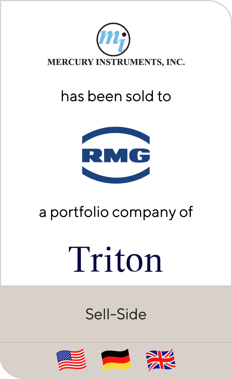 Mercury Instruments has been sold to RMG GROUP, a portfolio company of Triton