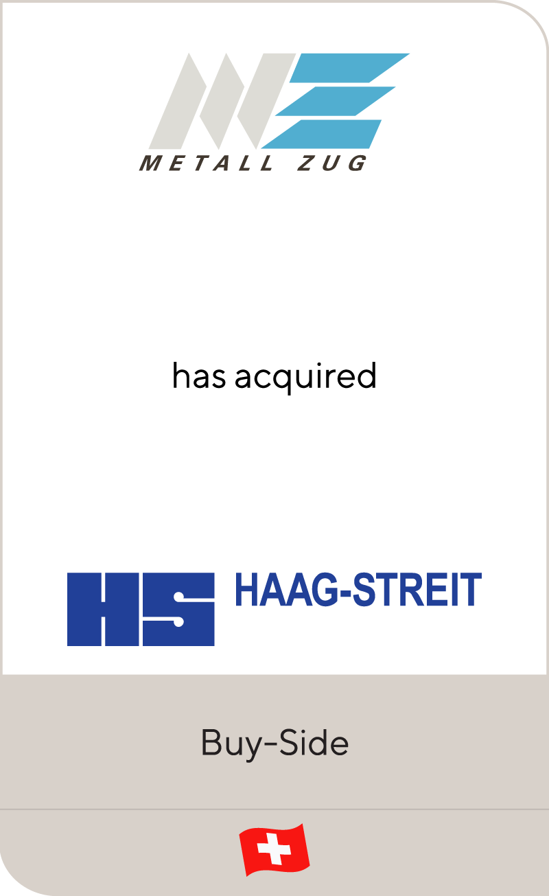 Haag-Streit has been acquired by Metall Zug