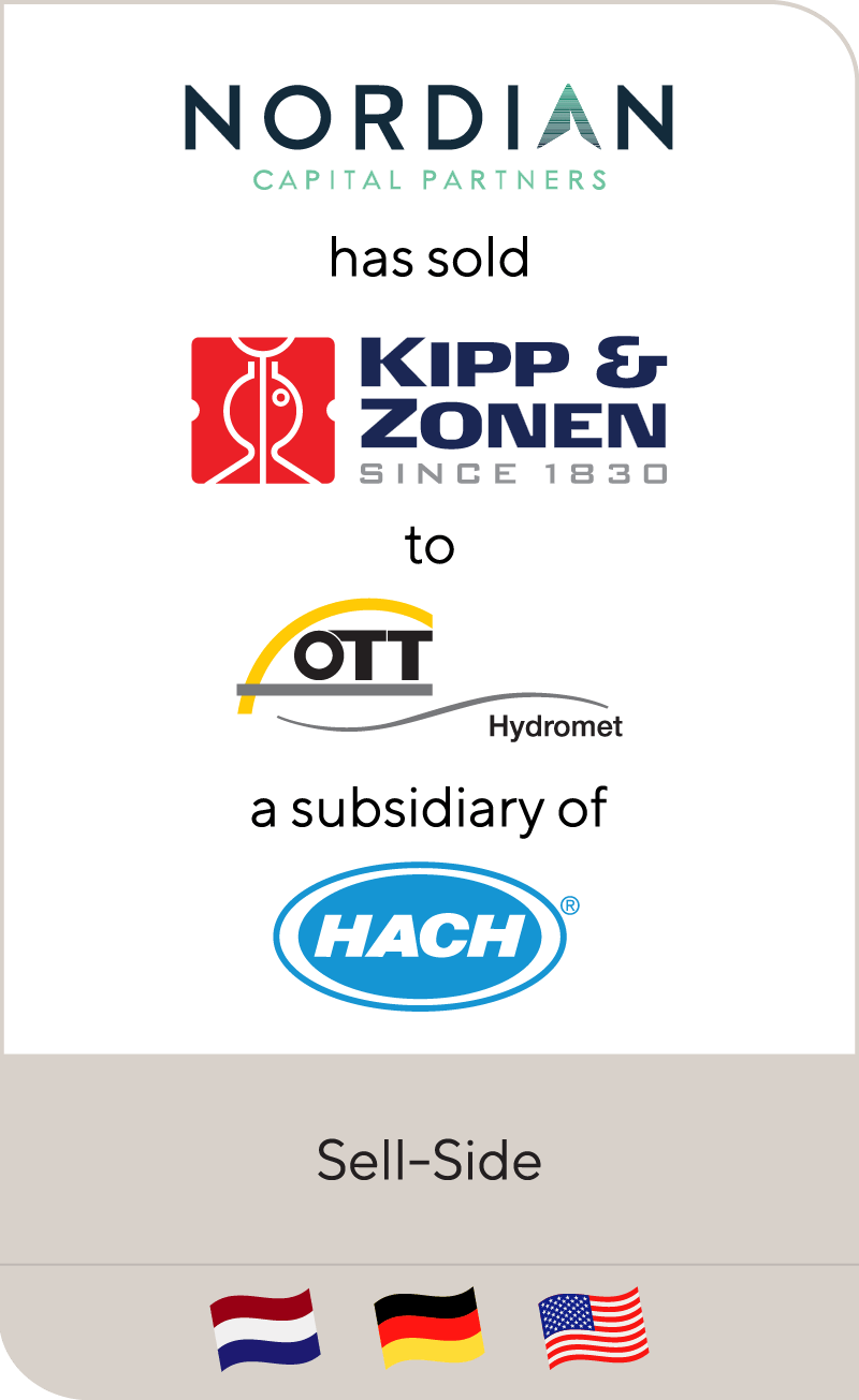 Nordian Capital Partners has sold Kipp & Zonen to OTT Hydromet Group