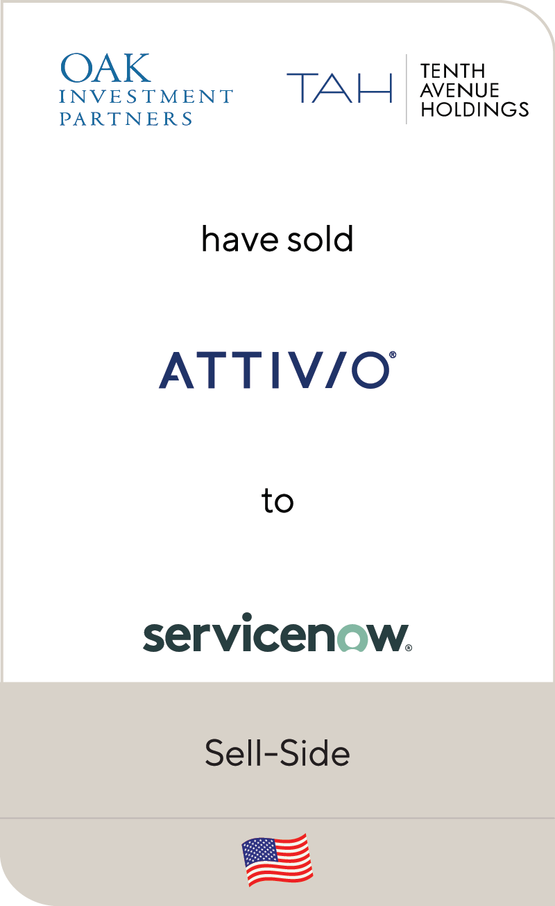 Oak Investment Partners Tenth Avenue Holdings Attavio Service Now 2019