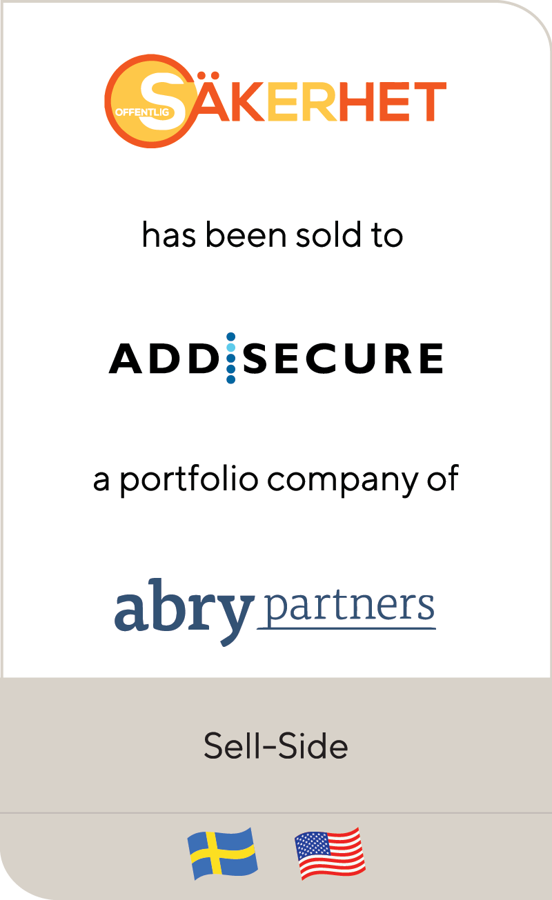 Offentlig Säkerhet has been sold to AddSecure, a portfolio company of Abry Partners