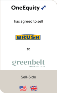 Graph visualizing One Equity's sale of BRUSH to Greenbelt Capital Partners in the Energy sector