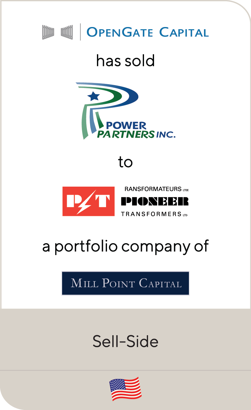 OpenGate Power Partners Pioneer Transformers Mill Point 2019
