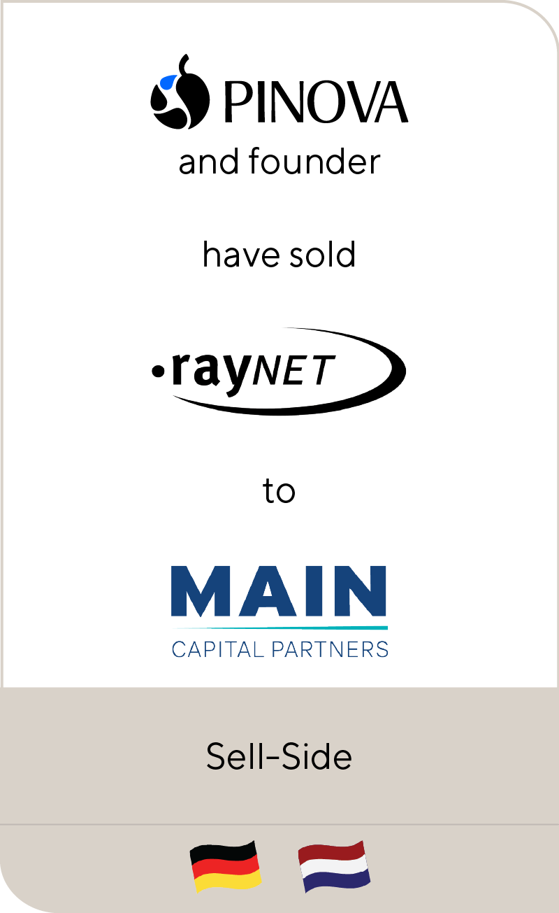 PINOVA Capital and founder have sold Raynet GmbH to Main Capital Partners