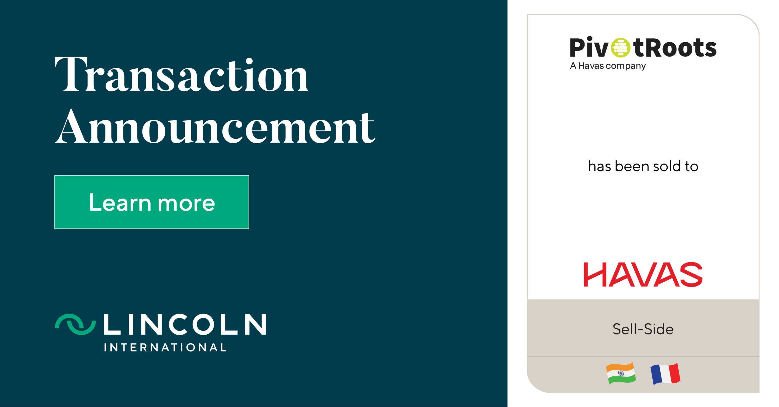 PivotRoots has been sold to Havas - Lincoln International LLC