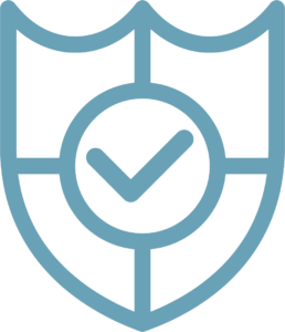 Shield and Safety Icon.