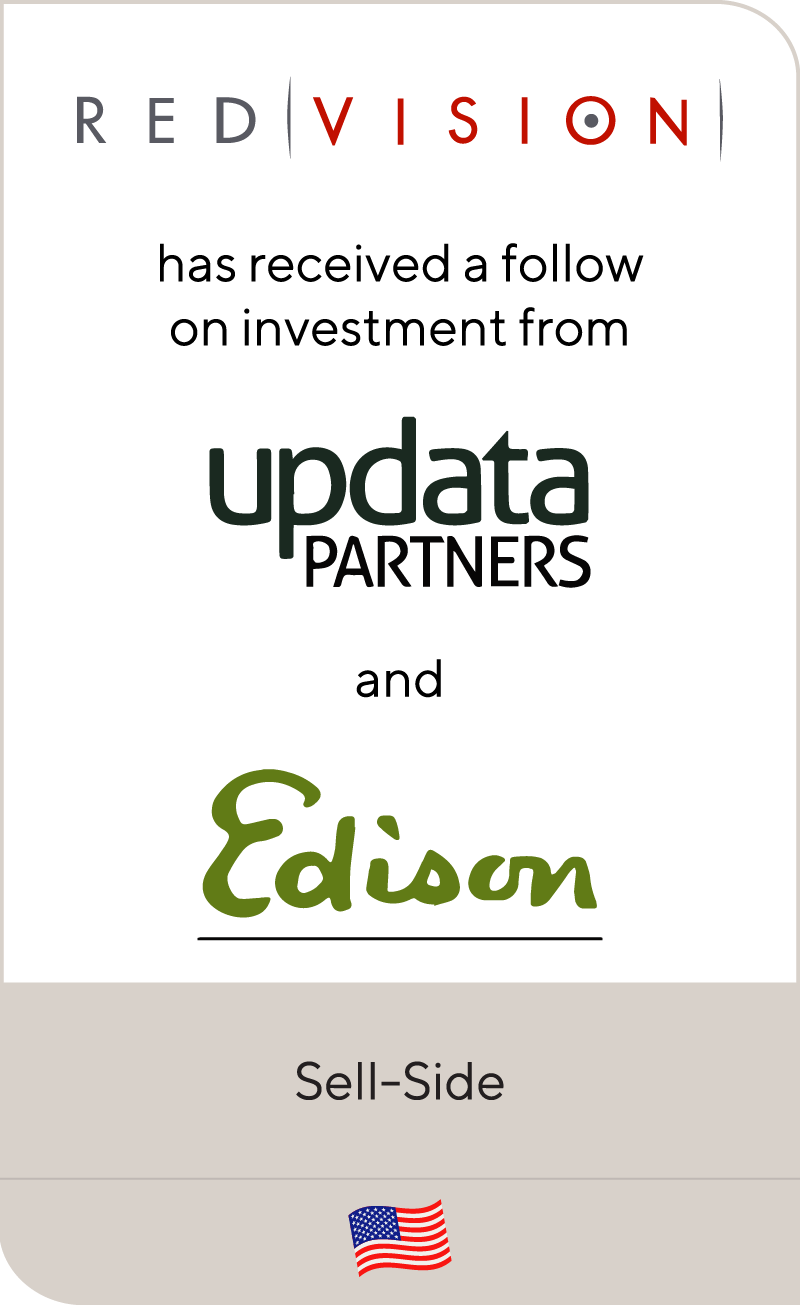 RedVision secured a follow-on investment led by Updata Partners and Edison Ventures