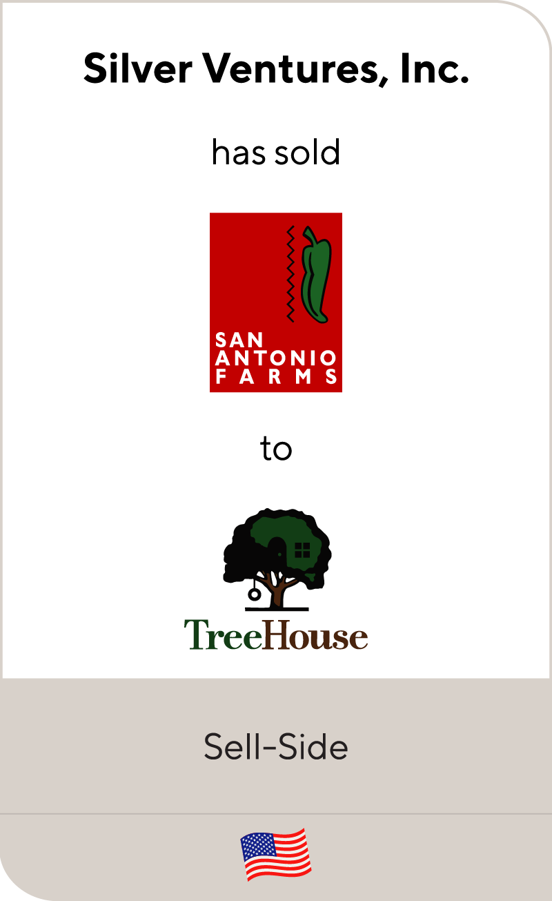 Silver Ventures has sold San Antonio Farms to TreeHouse