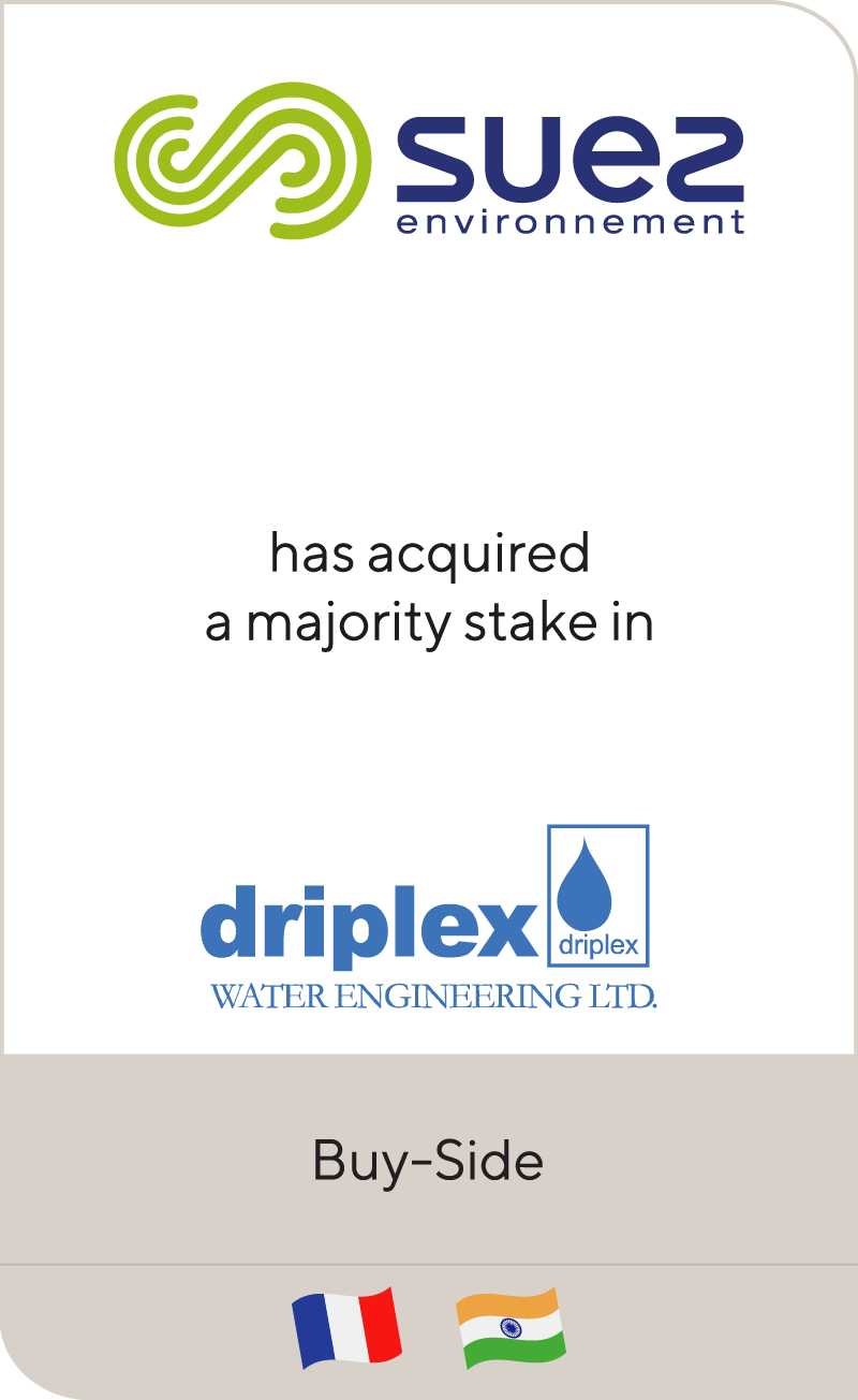 SUEZ has acquired Driplex Water Engineering