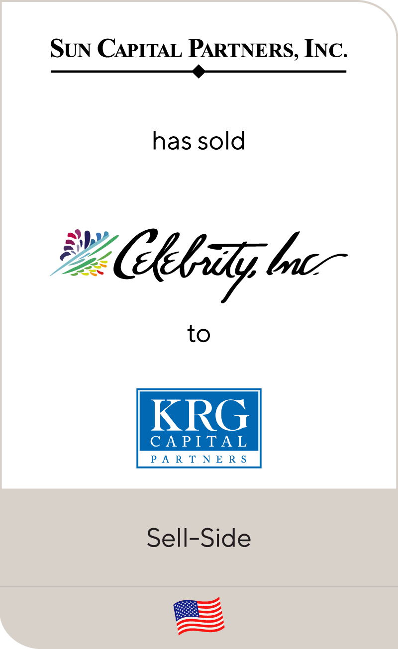 Sun Capital Partners has sold Celebrity to KRG Capital