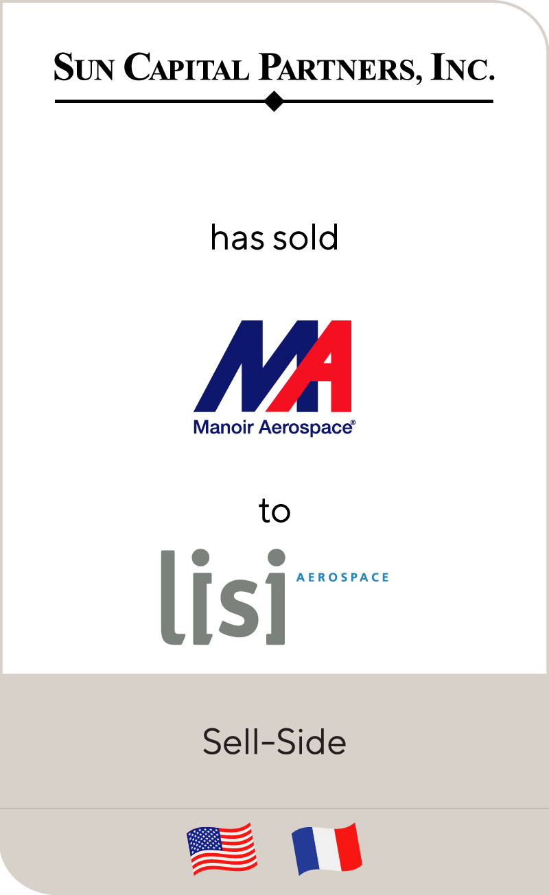 Sun Capital Partners has sold Manoir Aerospace to Lisi Aerospace