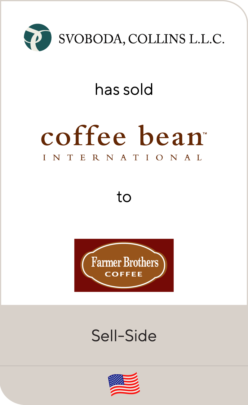 Svoboda, Collins has sold Coffee Bean International to Farmer Brothers Coffee