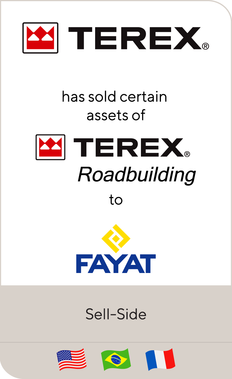 Terex Corporation has sold assets of Terex Roadbuilding Division to Fayat Group