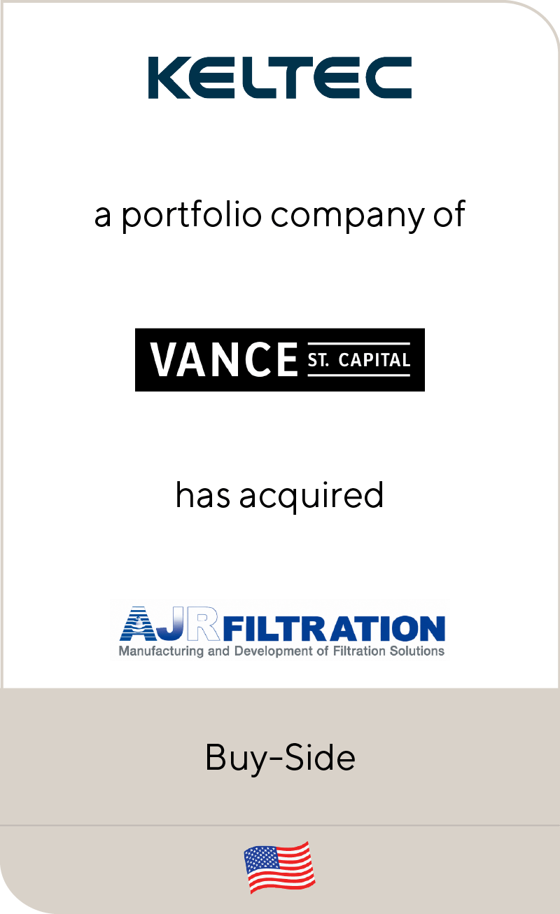 Keltec, a portfolio company of Vance Street Capital, has acquired AJR Filtration
