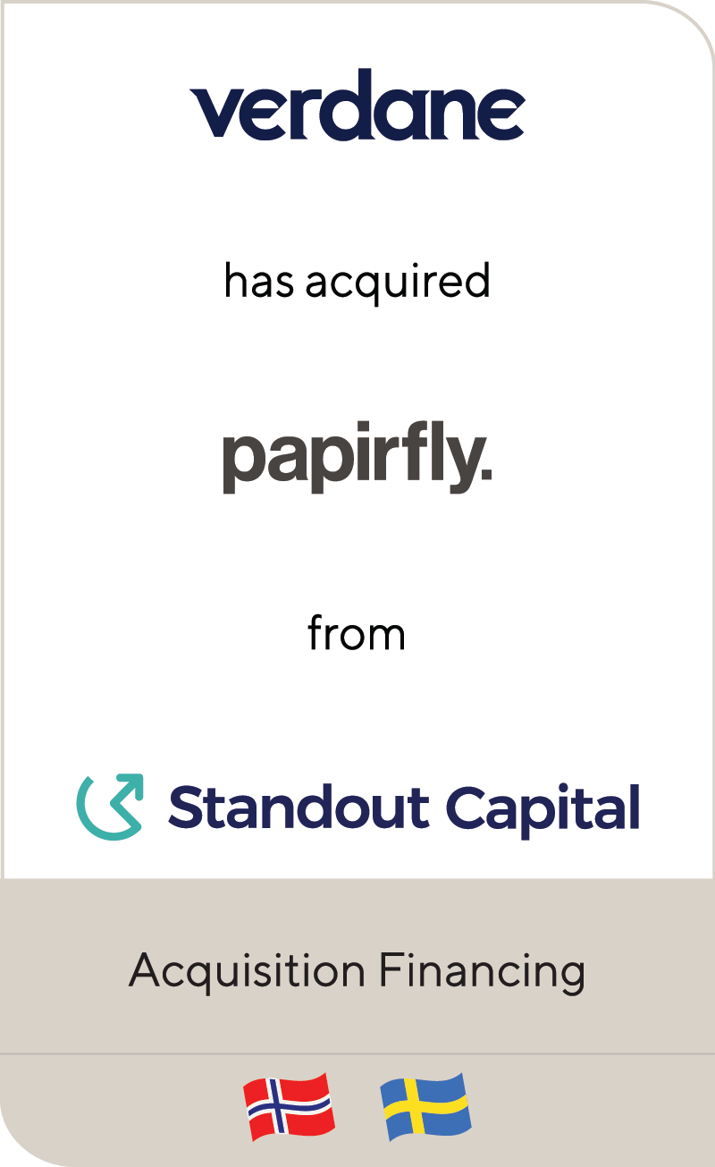 Verdane Papirfly Standout Capital 2022