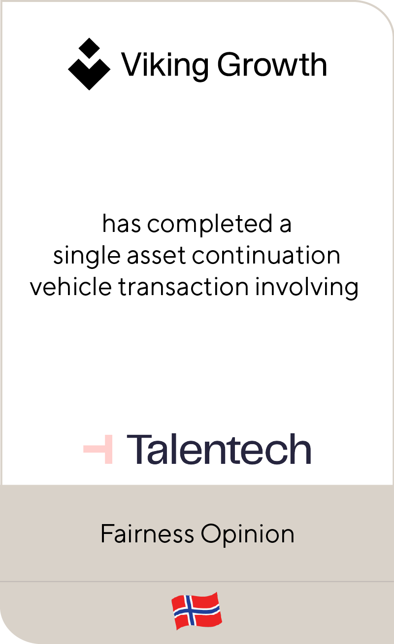 Viking Growth announces the successful closing of a new continuation fund for Nordic HR-tech platform Talentech
