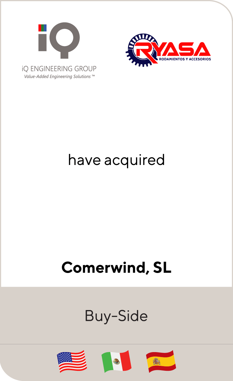 Ryasa and IQ Engineering have acquired Comerwind