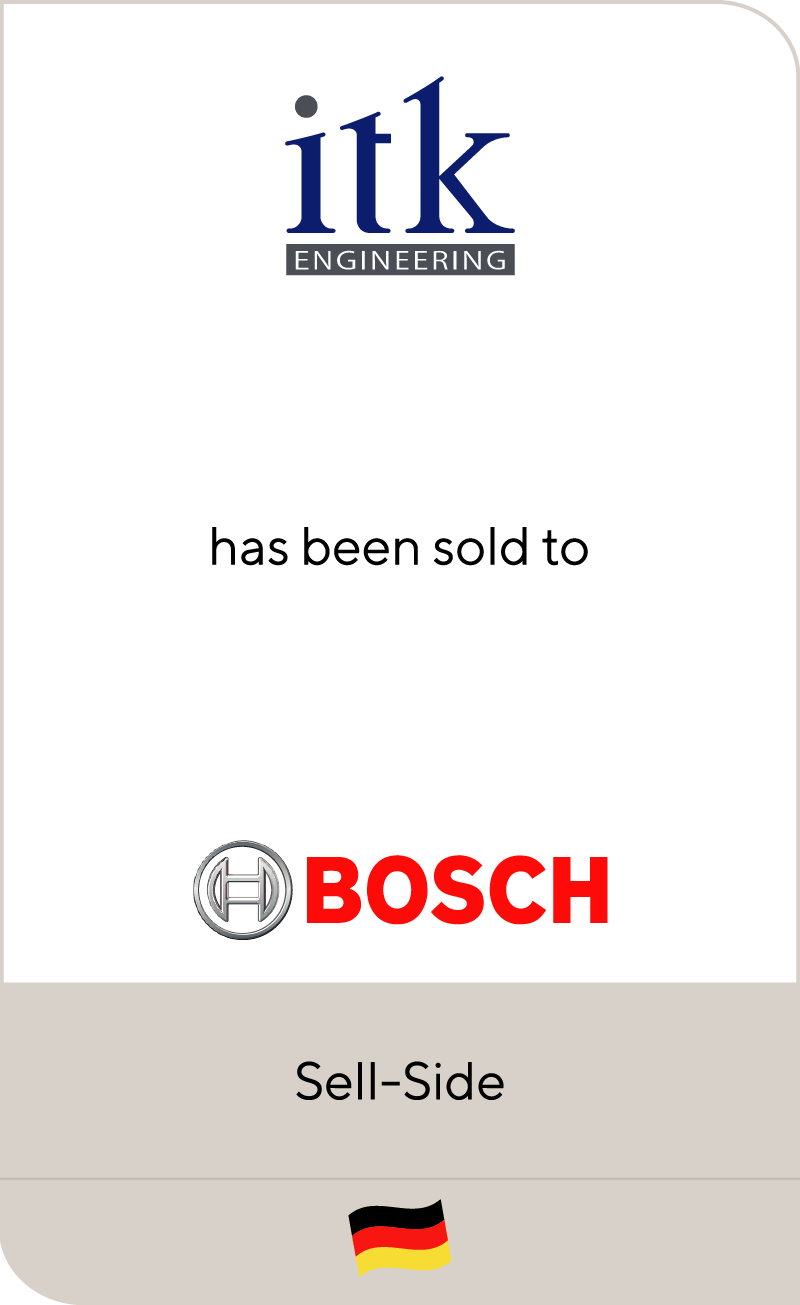 ITK Engineering has been sold to Bosch Engineering