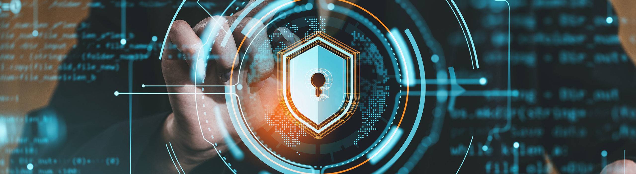 Image displays cyber security graphic